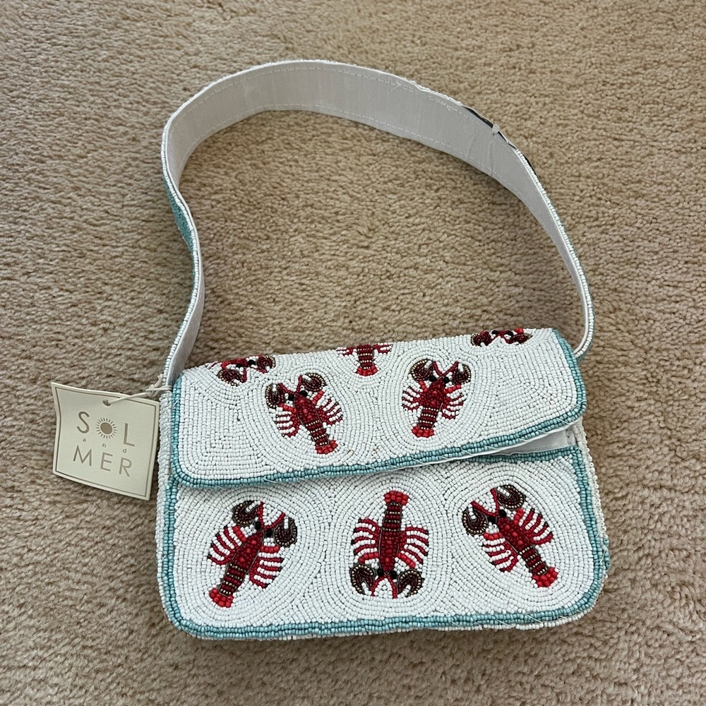 Viral beaded lobster bag NWT